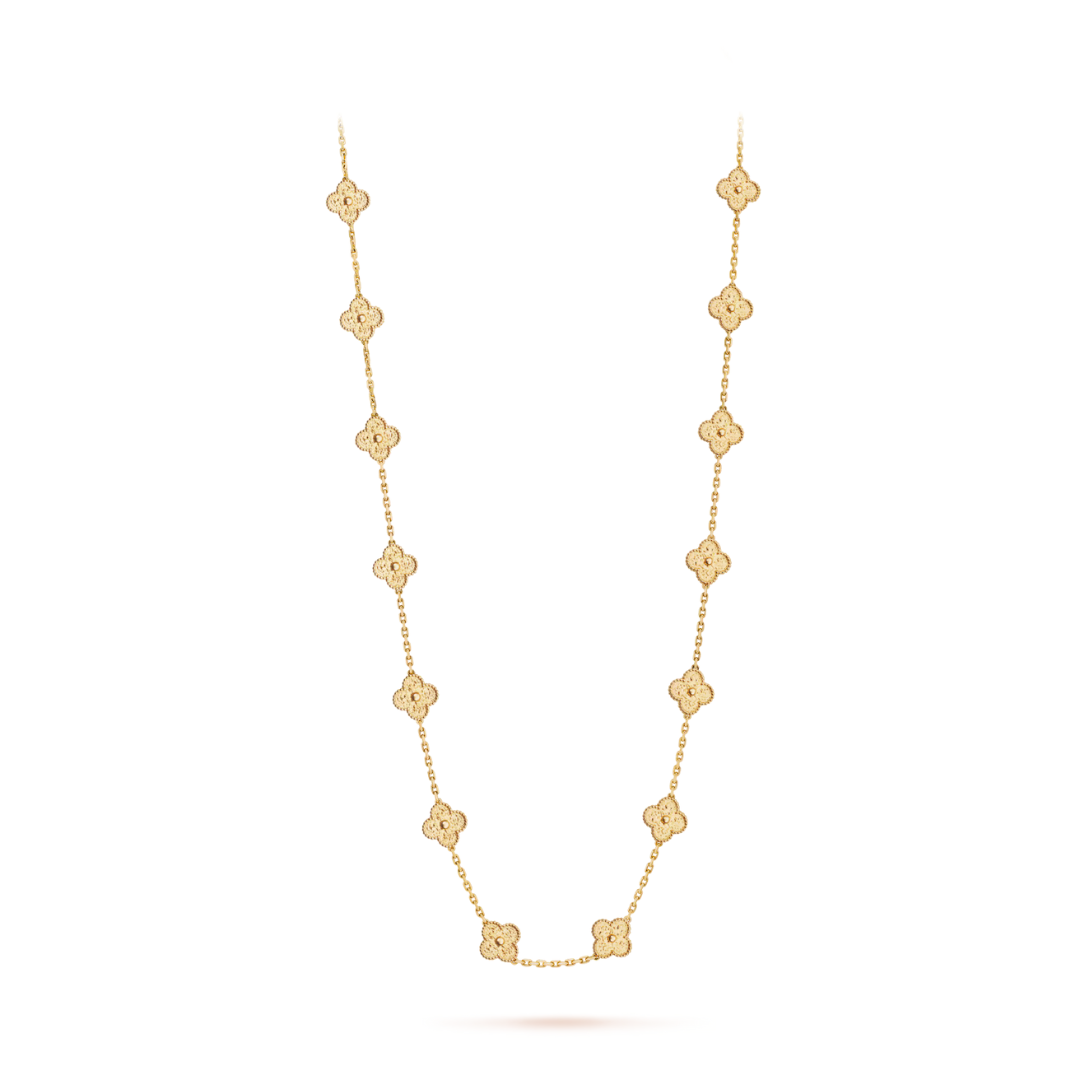 FLORAL CLOVER NECKLACE 20 MOTIFS - GOLD