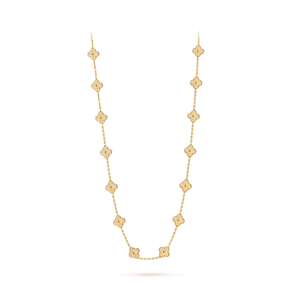 FLORAL CLOVER NECKLACE 20 MOTIFS - GOLD
